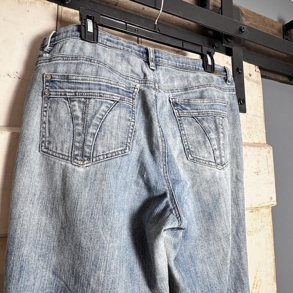 DKNY Women's Blue Jeans Bootcut Mid Rise‎ Size 12 / 32x30 - Picture 5 of 11